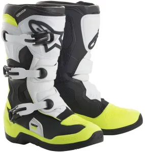 Alpinestars Tech 3S Youth Motocross Boots, Black/White/Yellow