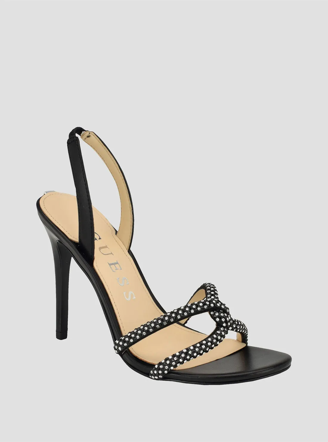 Black Meomis Strappy Stiletto Heels