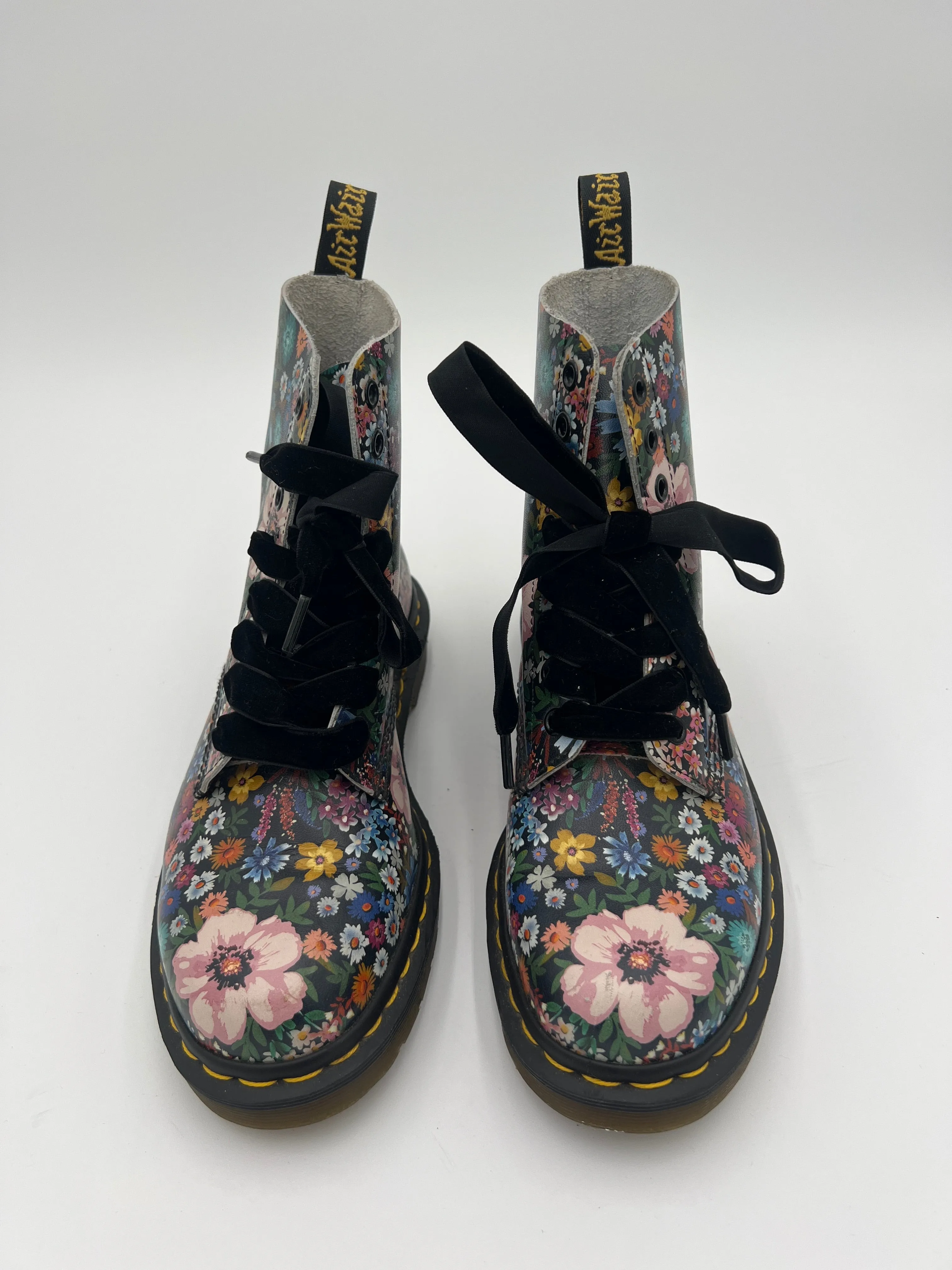 Boots Combat By Dr Martens In Floral Print, Size: 8