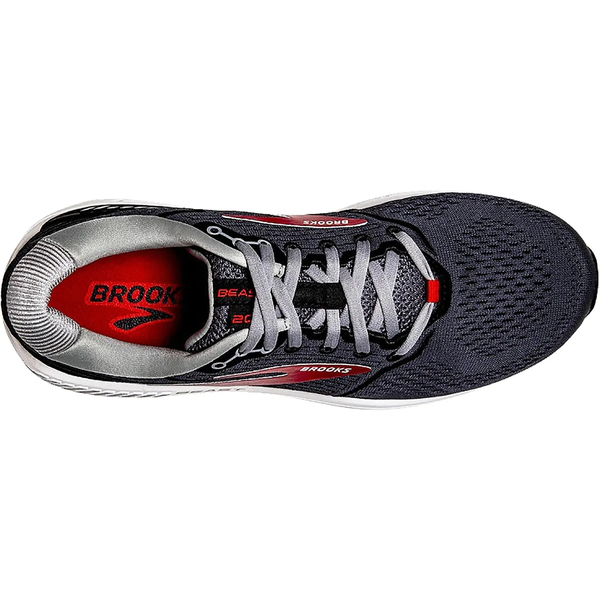 Brooks Men's Beast 20 Running Shoes - Blackened Pearl/Black/Red