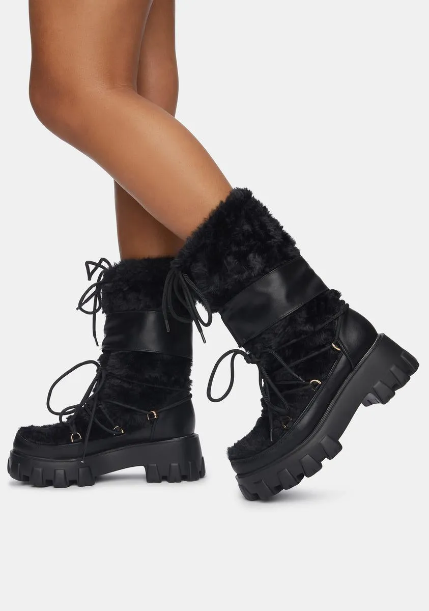 Brutally Honest Fuzzy Combat Boots