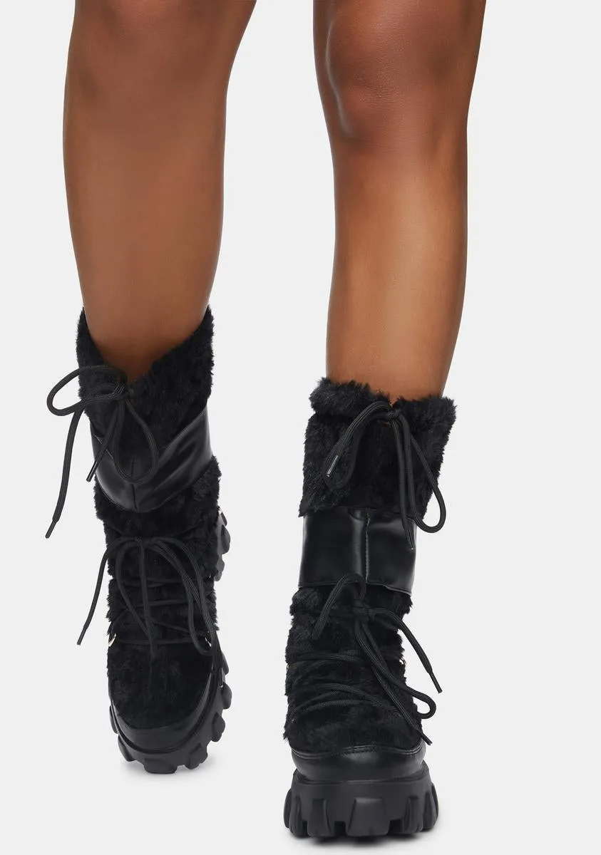 Brutally Honest Fuzzy Combat Boots