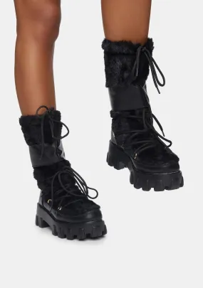 Brutally Honest Fuzzy Combat Boots