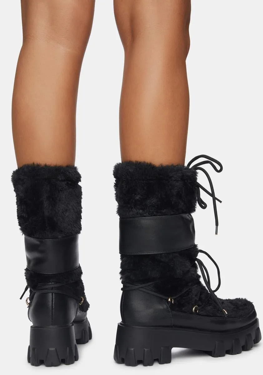 Brutally Honest Fuzzy Combat Boots