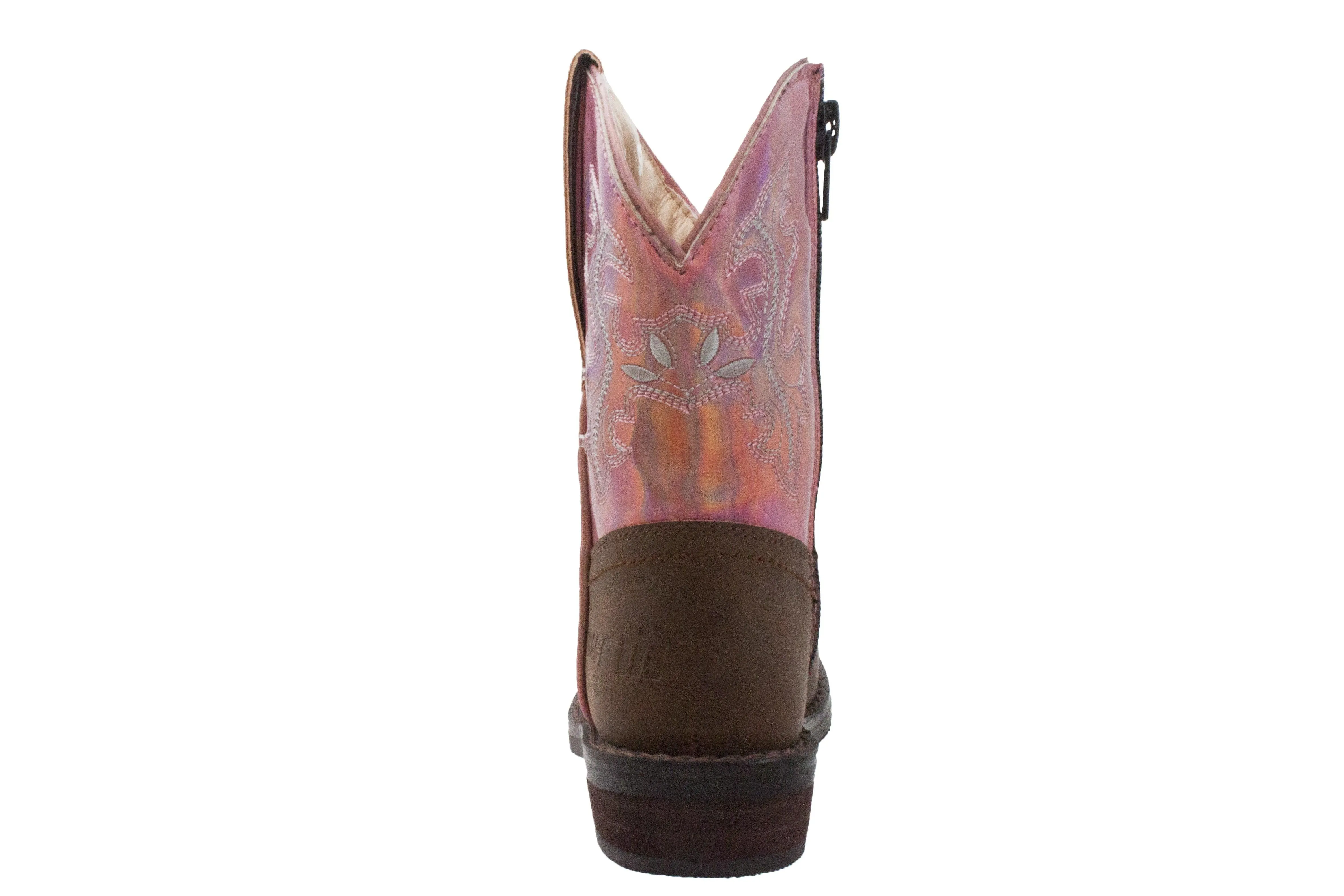 Case IH Toddler's Western Light Up Boot Brown/Pink