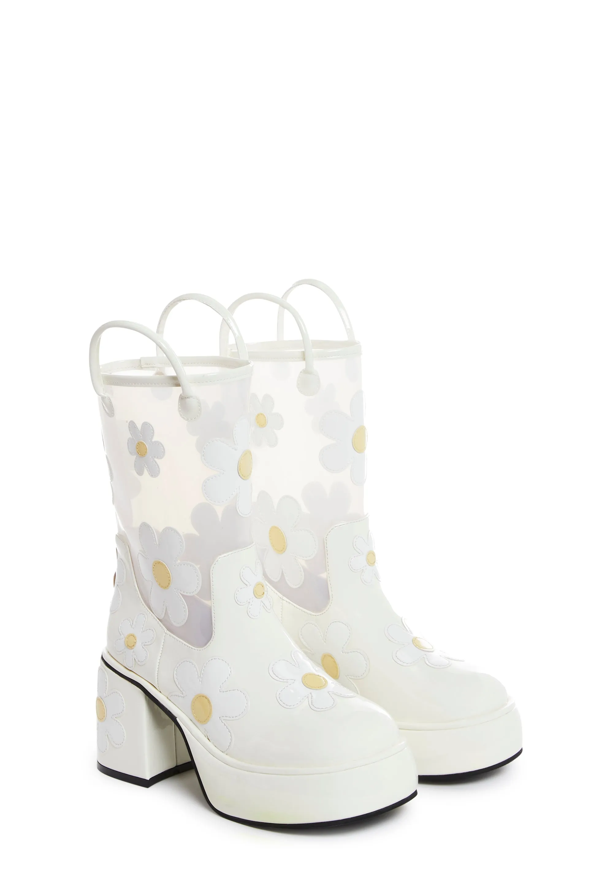 Chasing Daydreams Rain Booties - White