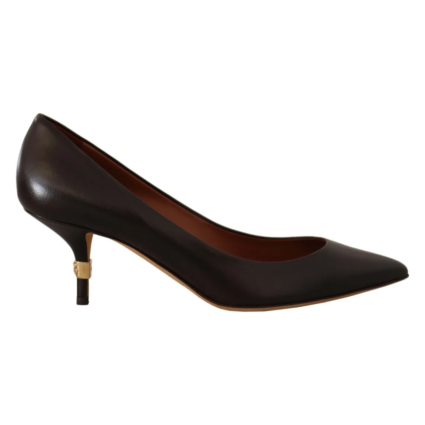 Dolce & Gabbana Elegant Brown Leather Heels Pumps