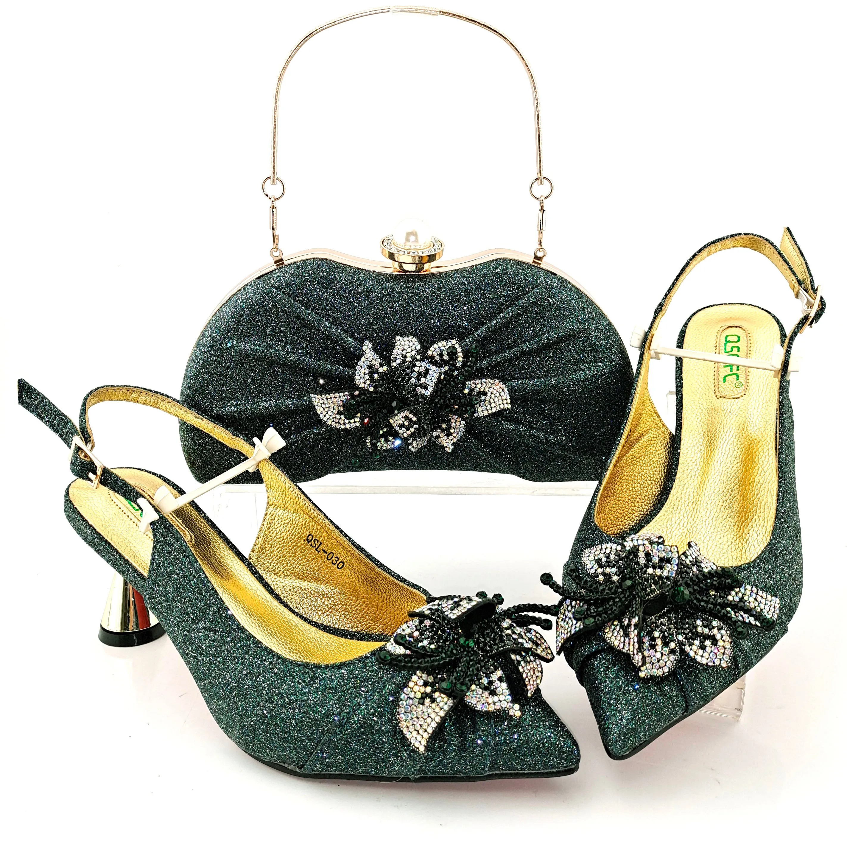 Elegant Party Women Shoes and Bag Set