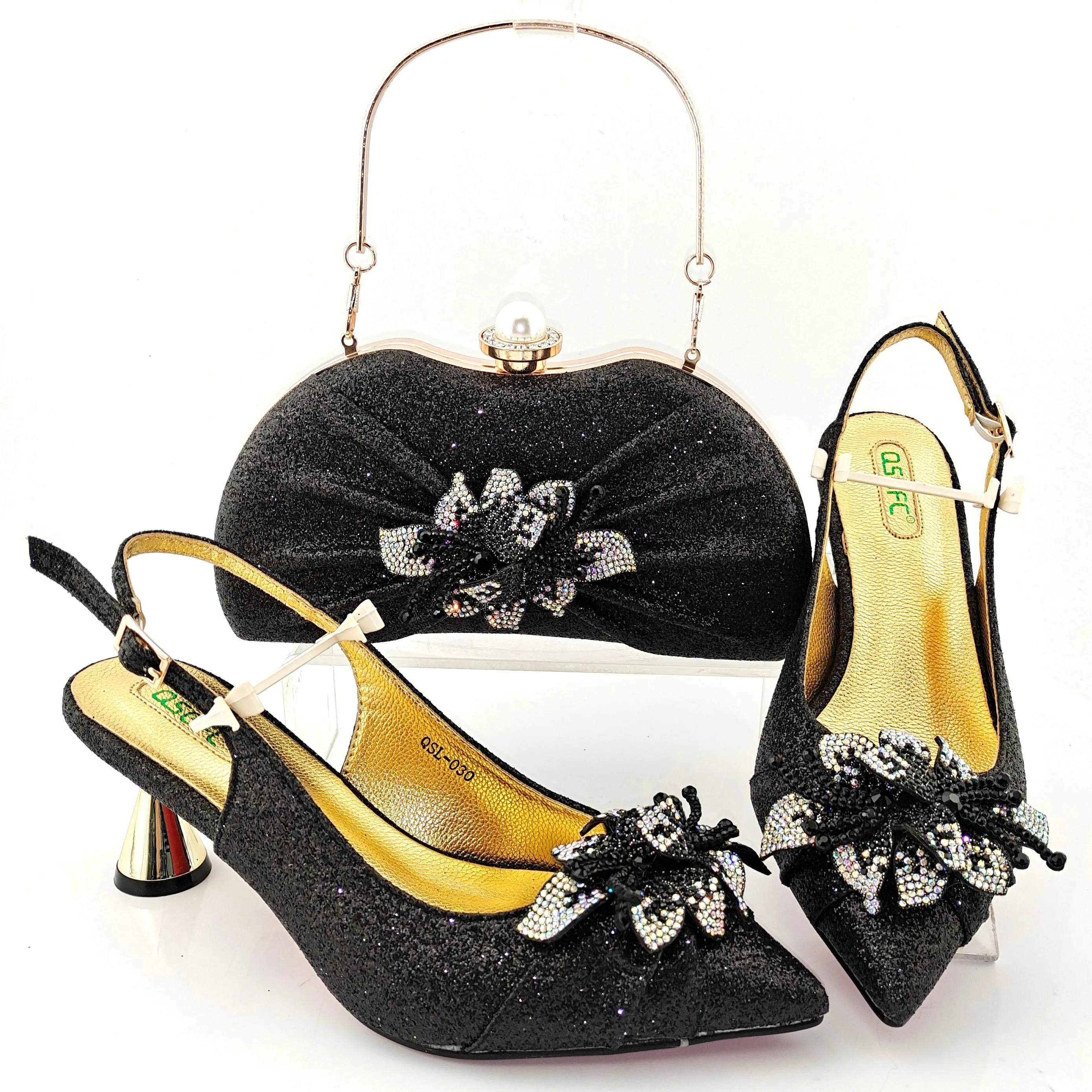 Elegant Party Women Shoes and Bag Set