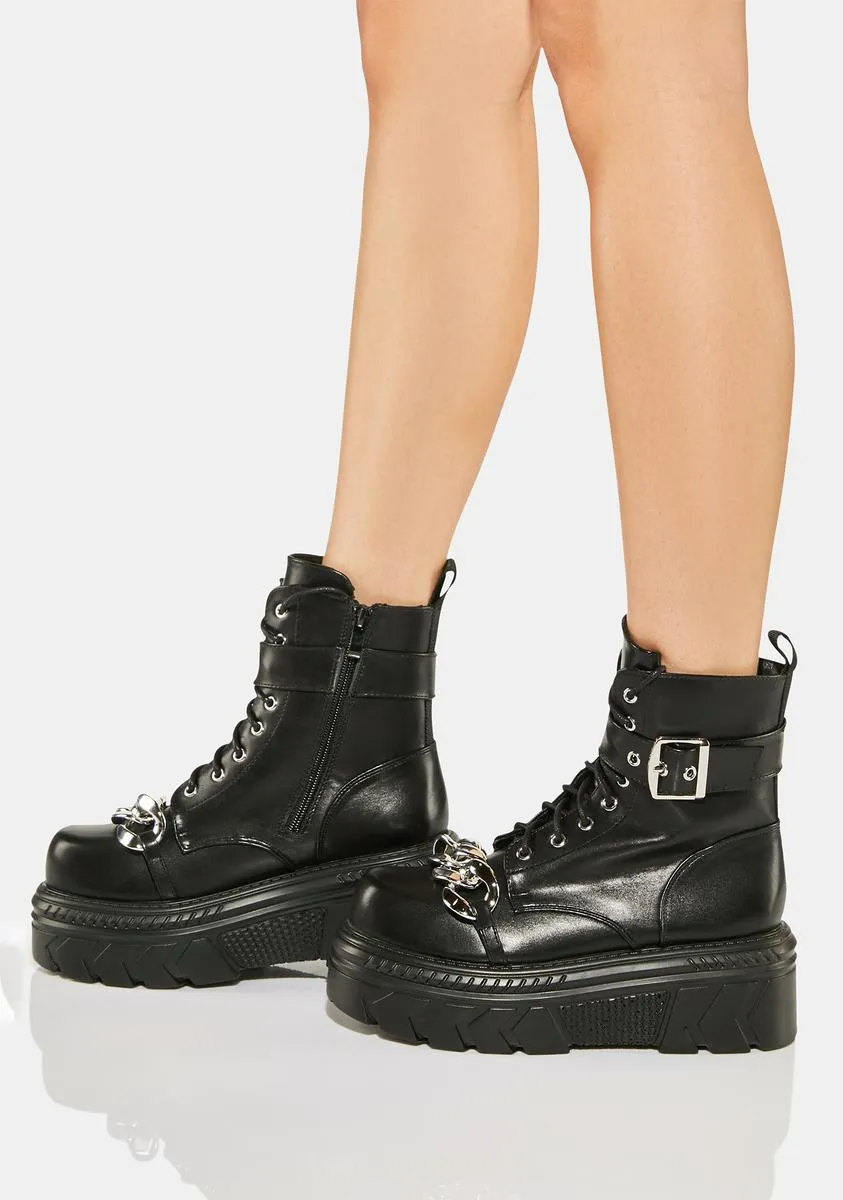 Epoine Platform Combat Boots