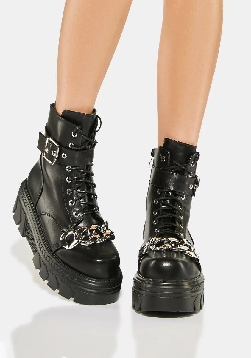 Epoine Platform Combat Boots