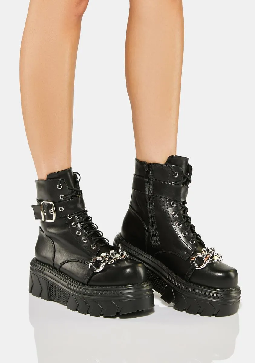 Epoine Platform Combat Boots