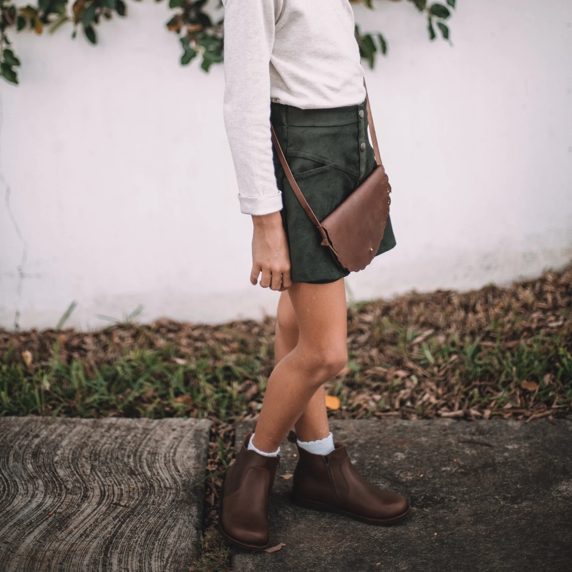 Espresso Ophelia {Children's Leather Boots}