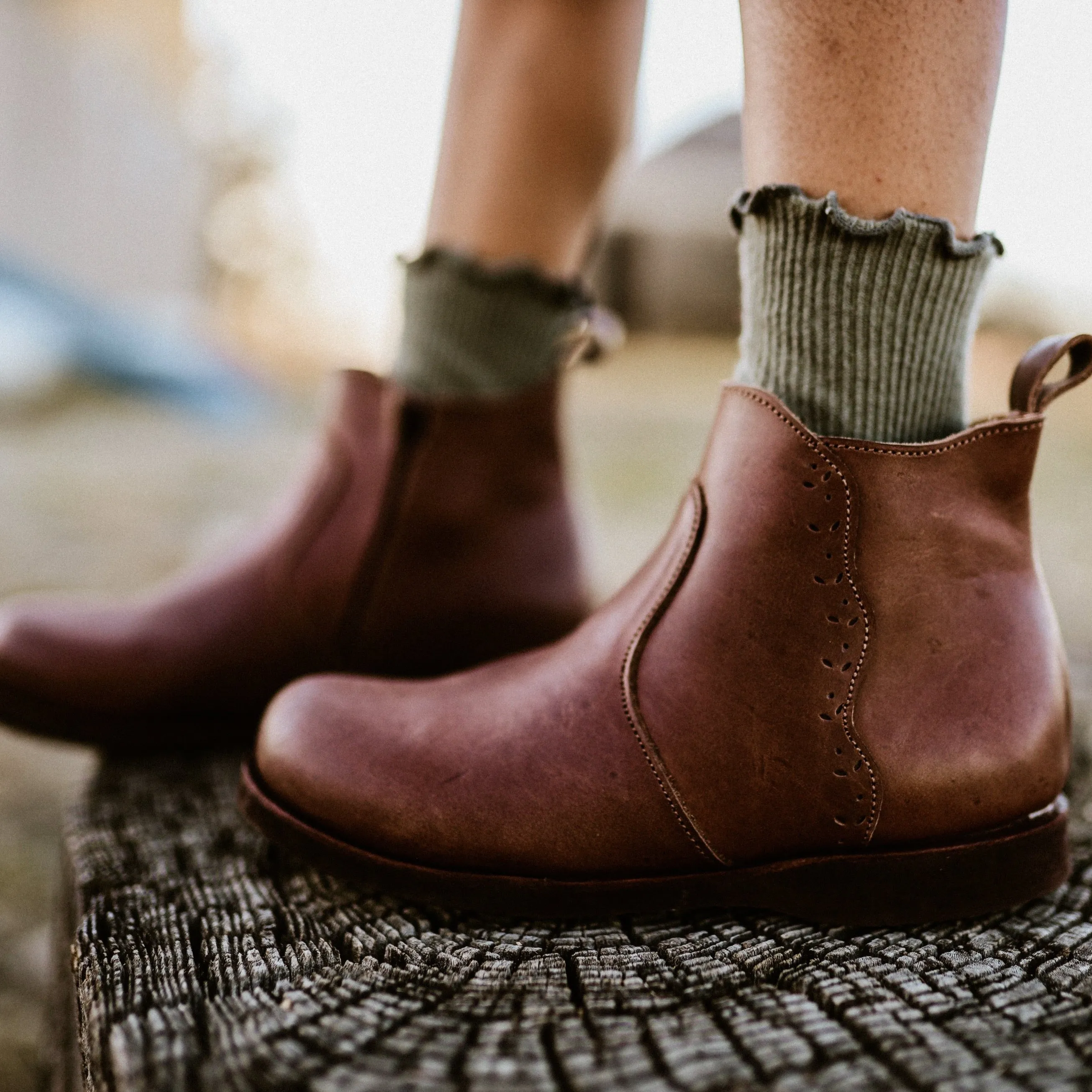 Espresso Ophelia {Children's Leather Boots}