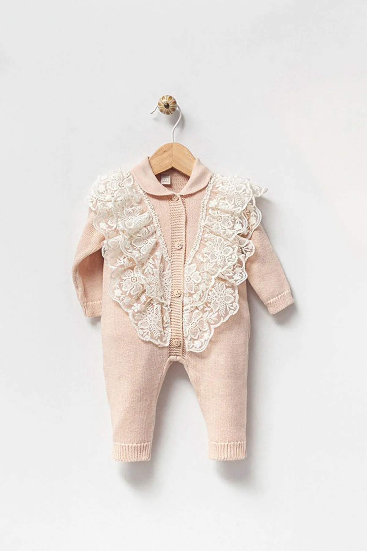 Eva Beige Newborn Knitwear Coming Home Set (5 Pcs)