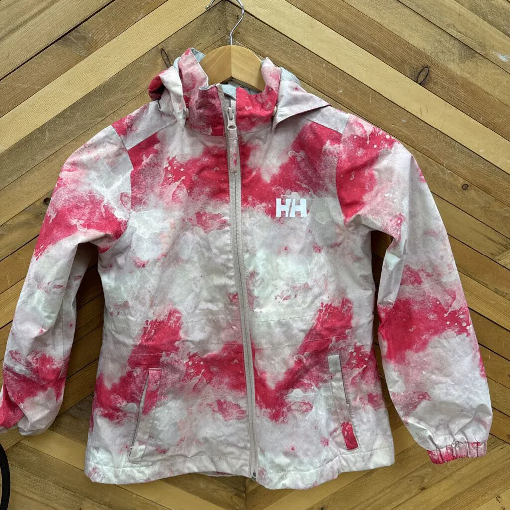 Helly Hansen - mesh lined rain shell- MSRP $90 : Pink -children-8Y