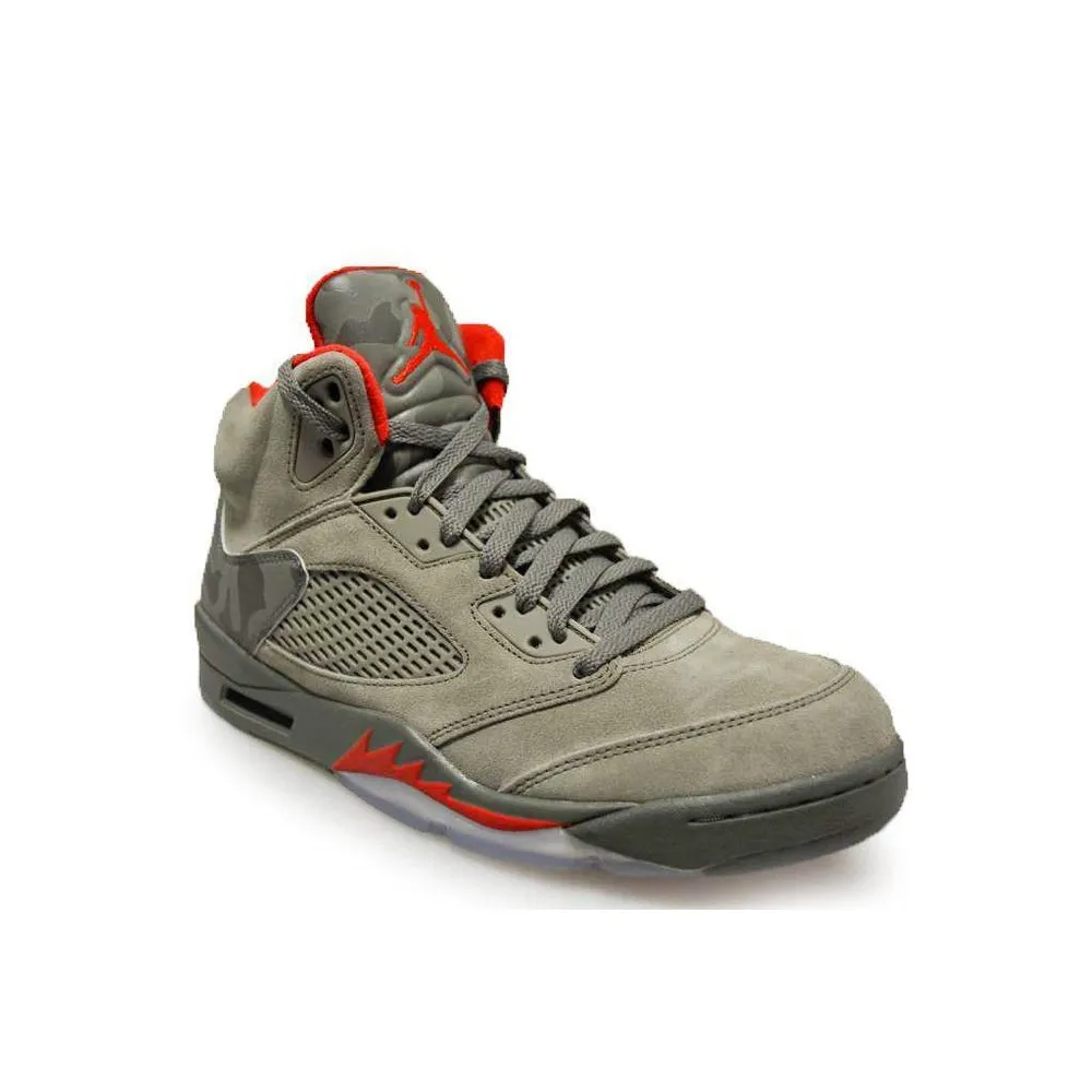 Mens Nike Air Jordan 5 Retro - 136027 051 - Dark Stucco River Rock Red Trainers