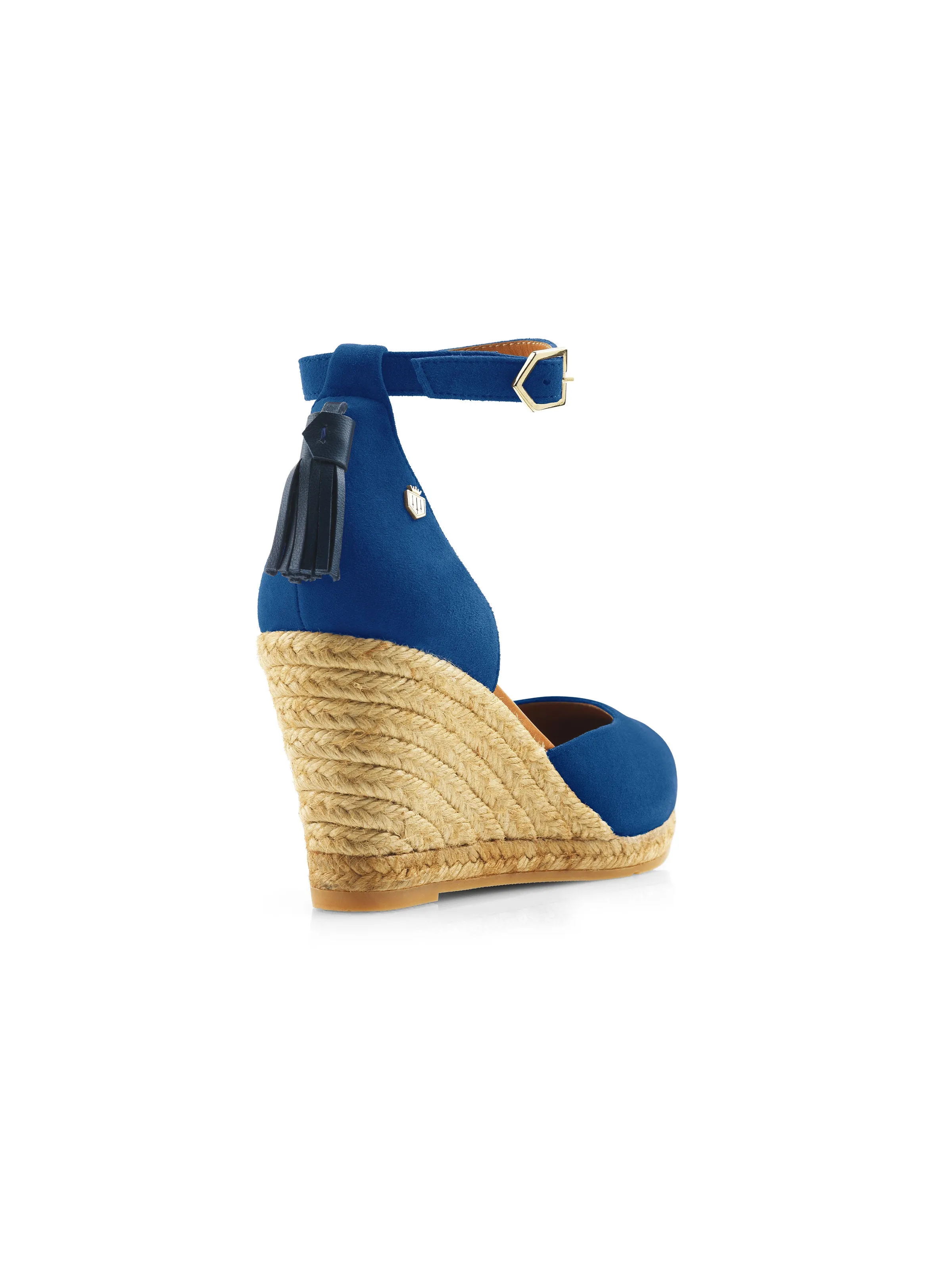 Monaco Wedge - Porto Blue Suede