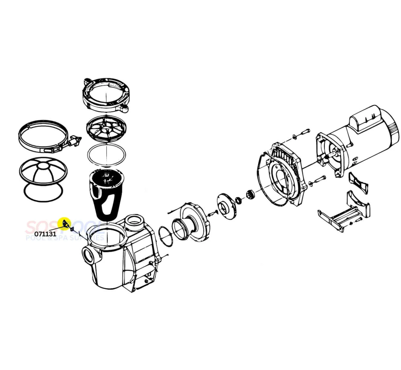 Pentair Drain Plug For Whisperflo And Intelliflo Pumps | Almond | 071131