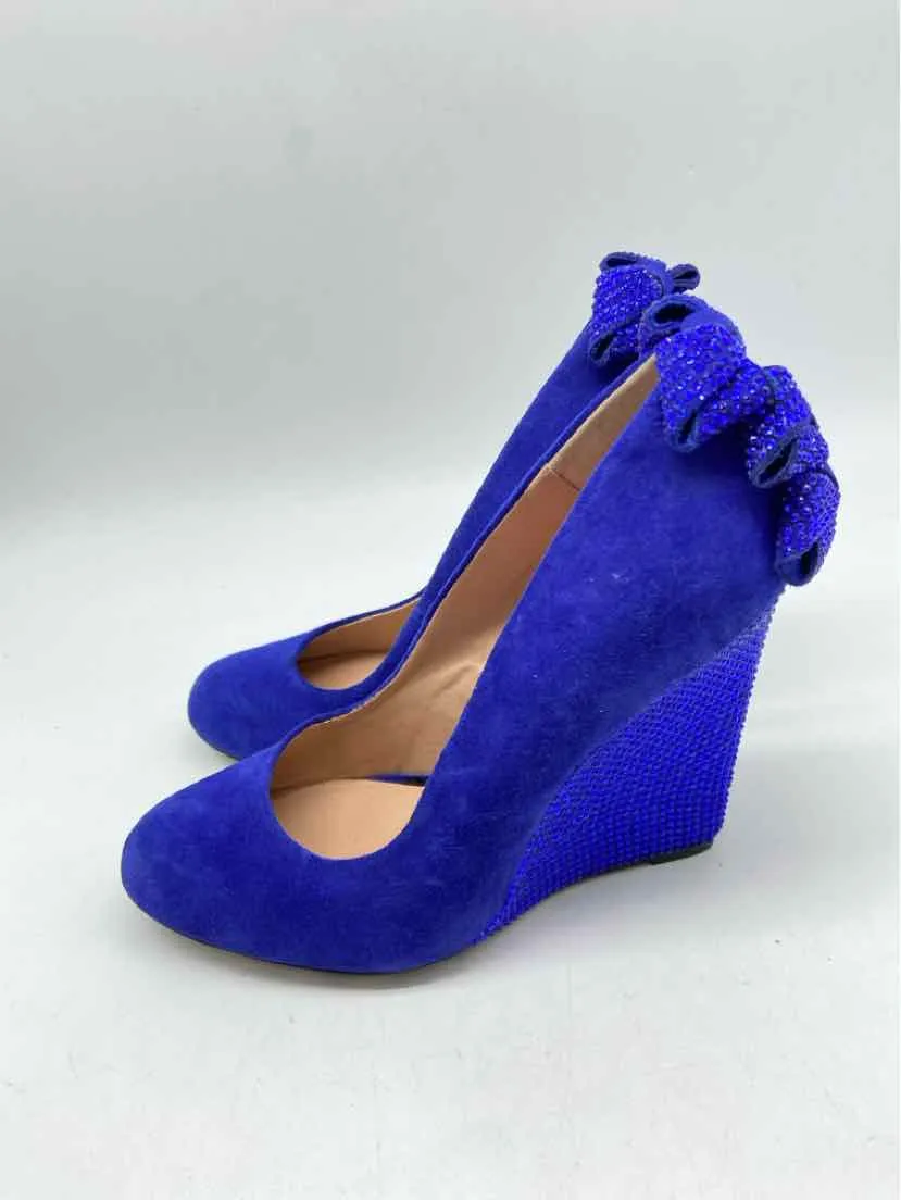 Pre-Owned Betsey Johnson Blue Size 8.5 Wedge Heels