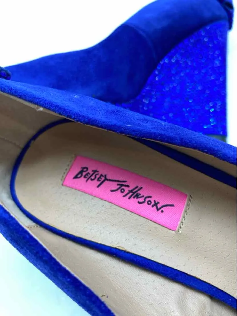 Pre-Owned Betsey Johnson Blue Size 8.5 Wedge Heels