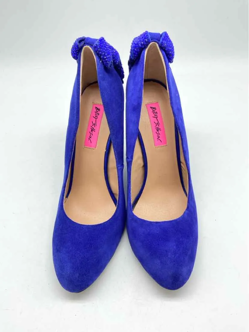 Pre-Owned Betsey Johnson Blue Size 8.5 Wedge Heels