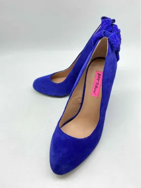 Pre-Owned Betsey Johnson Blue Size 8.5 Wedge Heels