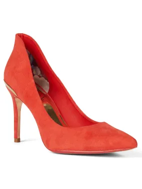 Ted Baker Saviy Off Red Suede Pointed Court Heels