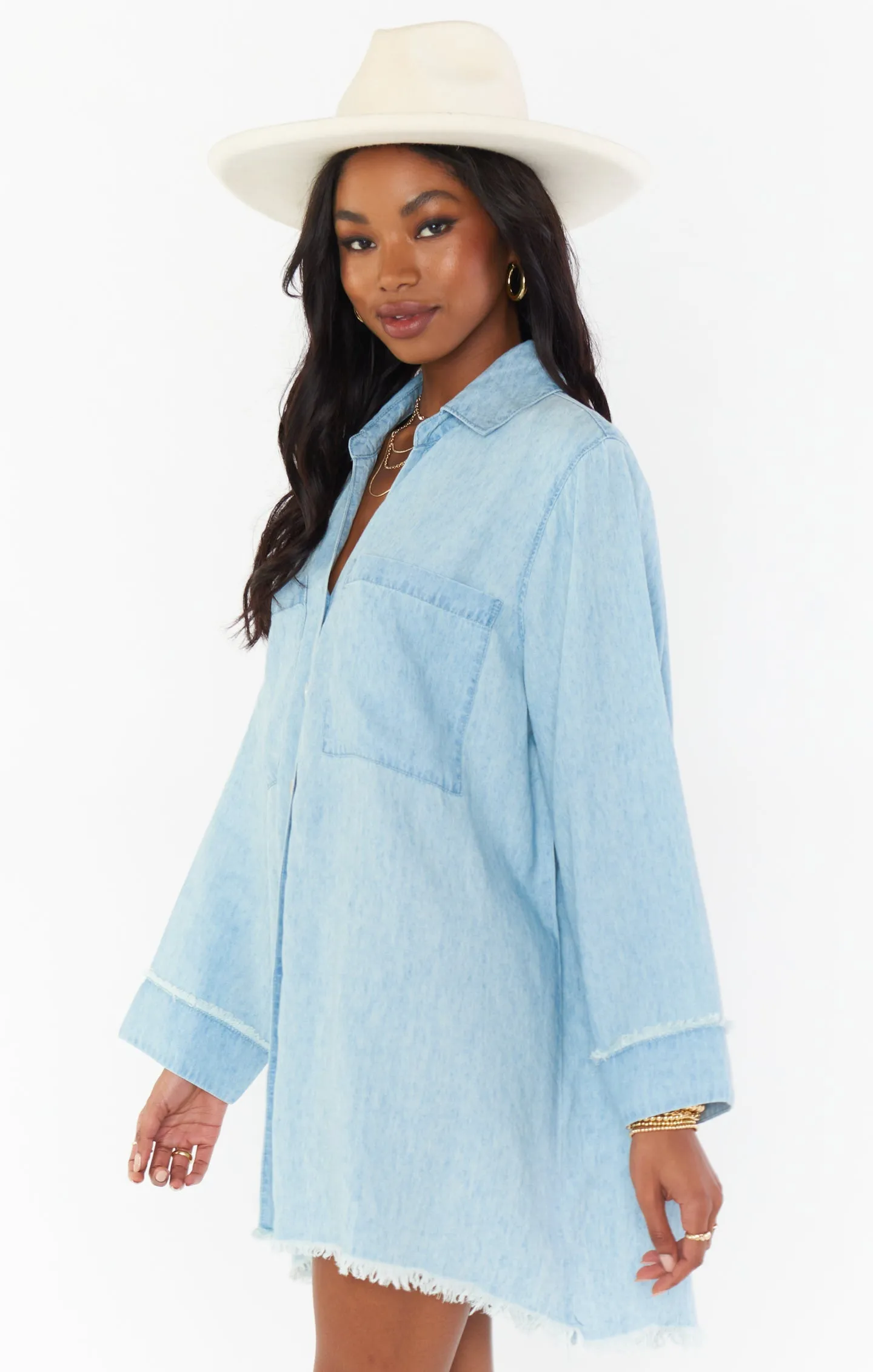 Wilmington Shirt Dress ~ Light Chambray