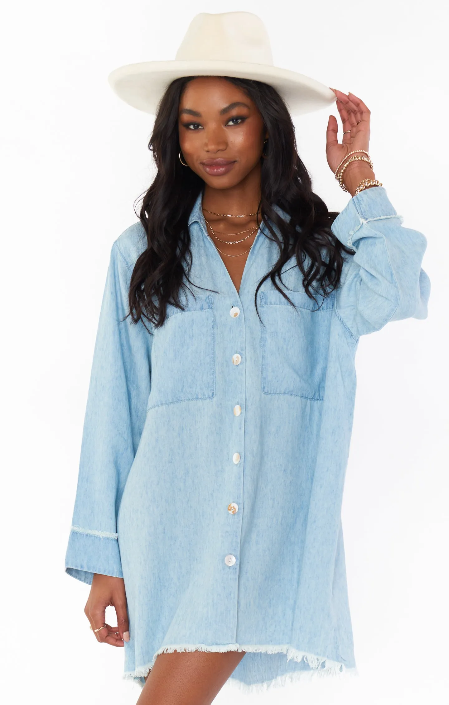 Wilmington Shirt Dress ~ Light Chambray